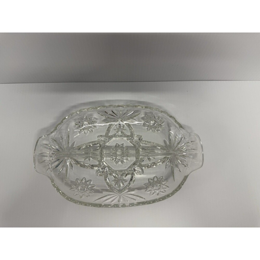 Vintage Anchor Hocking Relish Dish Serving Pickle Olive Candy Glass